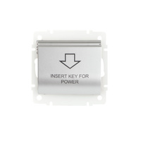 Hotelový spínač NO Delay Switch 16A Square Silver LOGI Kanlux