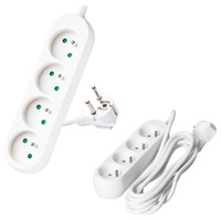 Predlžovací kábel Zástrčka 4x uzemnená zásuvka Napájací pásik 3m biely Linea Kobi