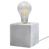 Stolová stojaca nočná lampa E27 Square Grey Industrial Ariz Sollux