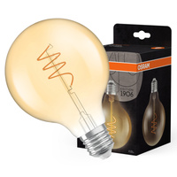 Dekoratívna žiarovka LED G95 Sphere E27 3,4W = 40W 470lm 2700K teplá biela 300° Vintage 1906 Osram
