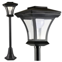 Solárna lampa čierna IP44 so súmrakovým senzorom Tirana Sanico Goldlux