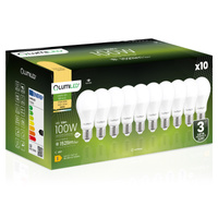 10x LED žiarovka E27 A60 13W = 100W 1521lm 3000K Warm 260° LUMILED