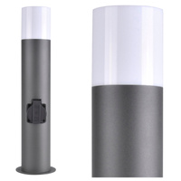 Záhradná stojaca lampa s objímkou E27 sivá biela IP44 Dallas Sanico Goldlux