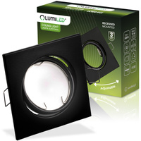 Svietidlo HALOGEN na zapustenú montáž Pohyblivé štvorcové svietidlo PICTOR Black Sheet MR16 GU10