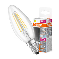 LED žiarovka B35 sviečka E14 3,4W = 40W 470lm 4000K neutrálna biela CRI90 300° Stmievateľné vlákno SUPERSTAR PLUS CLASSIC Osram