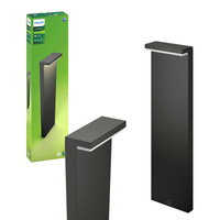 Vonkajší záhradný svetelný stĺp 77cm LED 9W 1000lm 2700K IP44 Bustan Philips