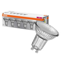 5x LED PAR16 reflektor GU10 4,3W = 50W 350lm 4000K, neutrálna biela 36° BASE Osram