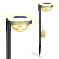 LATI Solárne vonkajšie LED svetlo Teplá čierna