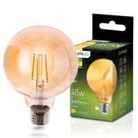LED žiarovka E27 Sphere G95 4W = 40W 470LM 2000K teplá biela 360° Amber Filament LUMILED
