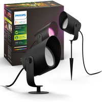 LED 15,2 W 1060 lm IP65 biela a farebná Ambiance RGB + TW Black Smart SMART Zigbee Bluetooth Lily XL Philips HUE záhradný reflektor