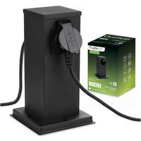 Záhradný stĺpik IBERI Outdoor Standing 230V 22cm 2x sieťová zásuvka LUMILED