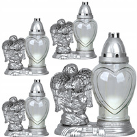 4x Sklenená anjelská sviečka 28h celoročná 23,5cm