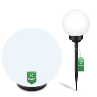 LED solárna záhradná lampa ATRIS Driven Above Ground White Sphere 15cm LUMILED