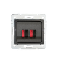 Audio Audio zásuvka Double Square Graphite LOGI Kanlux