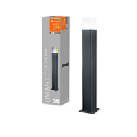 Záhradná stožiarová vonkajšia stojaca lampa LED 10W 500lm 3000K, teplá biela RGBW Dimmable 50cm IP44 Grey SMART+ WiFi Cube Ledvance