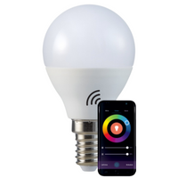 LED žiarovka G45 E14 5,5W 470lm 2700-6500K CCT RGB 150° Stmievateľná WiFi Tuya WIFI SMART Sanico Goldlux