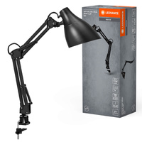 Stolná lampa Stolné svietidlo Stojanový klip Nastaviteľný E27 Čierny USB-C Kancelárska linka Ledvance