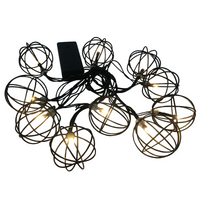 Dekoratívna girlanda na batérie 10 x LED 2700K čierna IP20 Viborg Sanico Goldlux