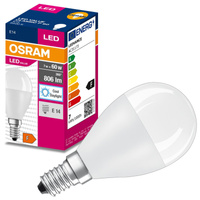 LED žiarovka P45 guľka E14 6,5W = 60W 806lm 6500K studená biela 150° VALUE CLASSIC Osram