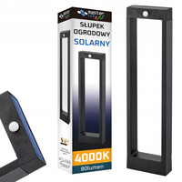 LED solárna záhradná lampa Stojaci dekoratívny pól Senzor pohybu a súmraku IP54 4000K