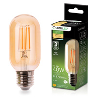 LED žiarovka E27 T45 4W = 40W 470LM 2000K teplá biela 360° Filament Amber LUMILED