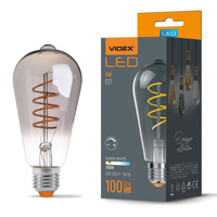 LED žiarovka E27 ST64 Edison 4W 100lm 1800K teplá biela 360° FILAMENT Smoke Dimmable Videx