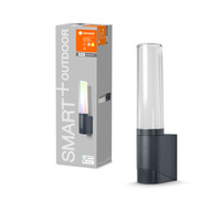 Vonkajšie záhradné svietidlo LED fasádne nástenné svietidlo 7,5 W 320 lm 3000K, teplá biela RGBW Stmievateľné IP44 Grey SMART+ WiFi Flare Ledvance