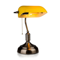 Bankárska stolová lampa E27 Old Gold Yellow s tienidlom VT-7151 V-TAC
