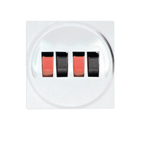 Audio Dvojitá štvorcová zásuvka pre reproduktory Biela kancelária Kanlux