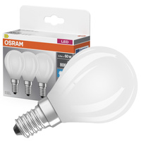 3x LED žiarovka P45 guľka E14 5,9W = 60W 806lm 6500K studená biela 300° BASE Osram