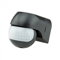 PIR senzor pohybu a súmraku IP44 povrchová montáž čierny 12m 180° CP Ecolight