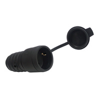 Zástrčka káblovej zásuvky IP44 čierna GRIP Kanlux