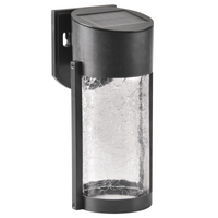 Nástenné solárne vonkajšie nástenné svietidlo Black Transparent so súmrakovým senzorom IP44 Vetro Sanico Goldlux