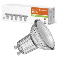 5x LED žiarovka GU10 PAR16 4,3W = 50W 350lm 2700K teplá biela 36° Ledvance