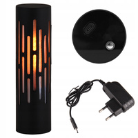 LED 3,6W 1800K teplý ohnivý efekt USB stolová lampa zapínanie/vypínanie čierna Igni Masterled