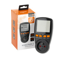 PMM2 Merač výkonu s meraním spotreby energie Emisie CO2 Náklady na energiu Black Kobi