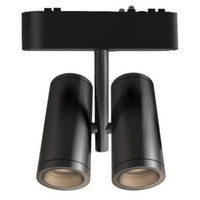 LED reflektor pre magnetické zavesenie Dvojito nastaviteľný 16W 1280lm 4000K Neutral CRI90 36° 48V Black Luxo Masterled