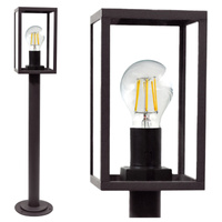 E27 čierna IP44 Malmo Sanico Sanico Goldlux Stojaca stĺpová záhradná lampa