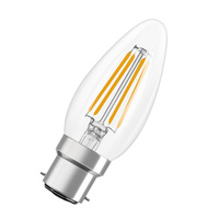 LED žiarovka B35 B22d sviečka 3,4W = 40W 470lm 4000K neutrálna biela 300° Filament STAR CLASSIC Osram