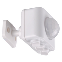 PIR senzor pohybu 10m 120° Montáž na stenu s ovládaním Montáž na povrch Biela Sanico Goldlux