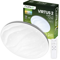 Plafond LED povrchové svetlo VIRTUS2 72W IP44 CCT White Round 50cm + LUMILED PILOT
