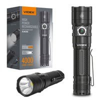 Nabíjateľná LED ručná baterka 20W 4000lm 6 módov USB-C Vodotesné IP68 Videx
