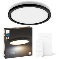 Plafond LED stropné svietidlo na povrchovú montáž 21W 2450lm IP20 White Ambiance TW Black 39,5cm Smart SMART Zigbee Bluetooth Aurelle Philips HUE