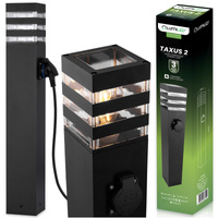 Vonkajšie stojace stožiare E27 LED Záhradné svietidlo so zásuvkou TAXUS 2 60cm LUMILED