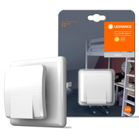 LED zásuvka Orientácia Nočné svetlo 3000K teplá biela so súmrakom Senzor pohybu Biela Lunetta Ledvance