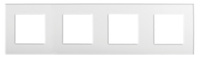 Povrchový vertikálny štvornásobný rám pre zásuvku biely OFFICE Kanlux