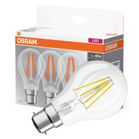3x LED žiarovka A60 B22d 6,5W = 60W 806lm 4000K neutrálna biela 300° BASE Osram