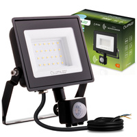 LED reflektor ZUNA2 30W 2700lm 6500K IP44 Black Senzor pohybu LUMILED