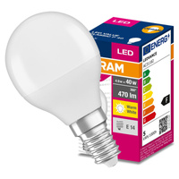 LED žiarovka P45 guľka E14 4,9W = 40W 470lm 3000K teplá biela 200° VALUE CLASSIC Osram