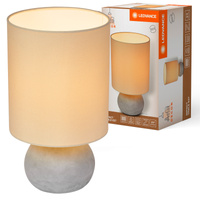 Stolná lampa Stolné svietidlo Stojace dekoratívne E27 Béžová sivá USB-C Dekor Ledvance